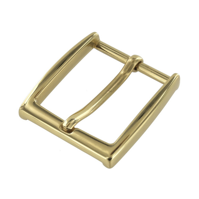 B8791 Polished Brass, Heel Bar Dress Buckle, Solid Brass-LL, Multiple Sizes