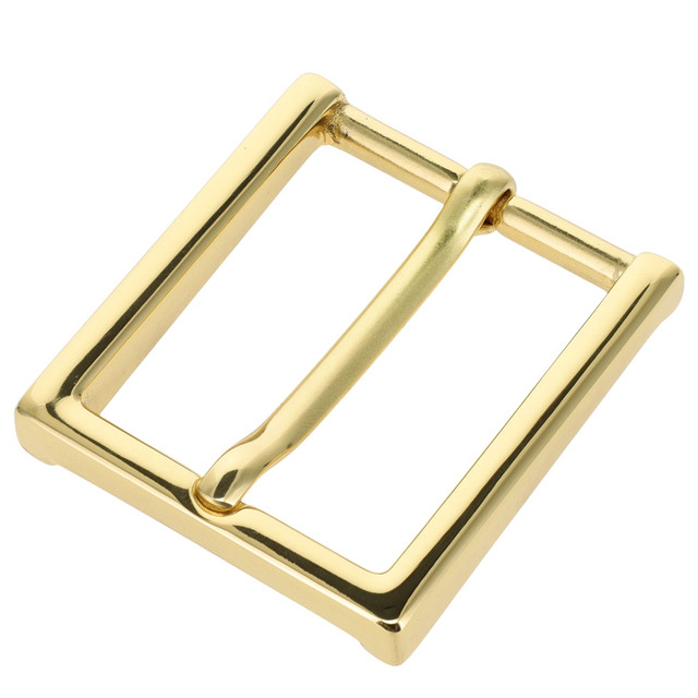 B8792 Polished Brass, Heel Bar Dress Buckle, Solid Brass-LL, Multiple Sizes