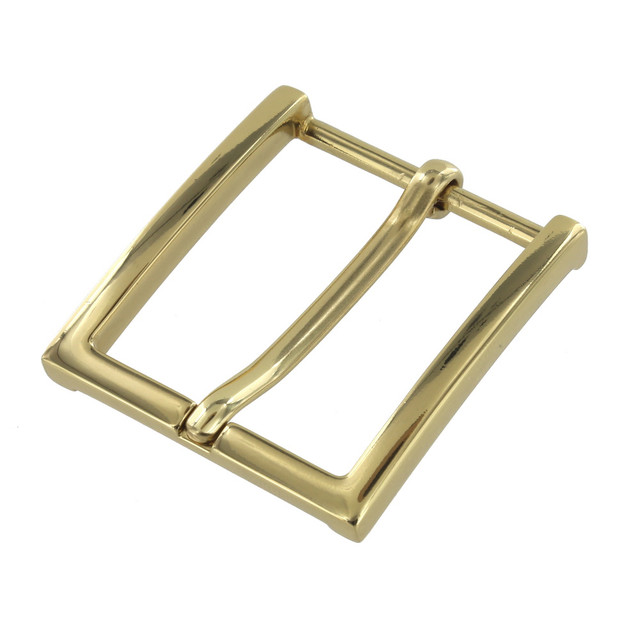 B8793 Polished Brass, Heel Bar Dress Buckle, Solid Brass-LL, Multiple Sizes