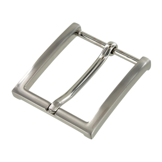 B8793 Brushed Nickel, Heel Bar Dress Buckle, Solid Brass-LL, Multiple Sizes
