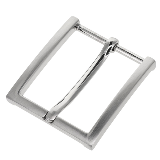 B8793 Brushed Nickel, Heel Bar Dress Buckle, Solid Brass-LL, Multiple Sizes