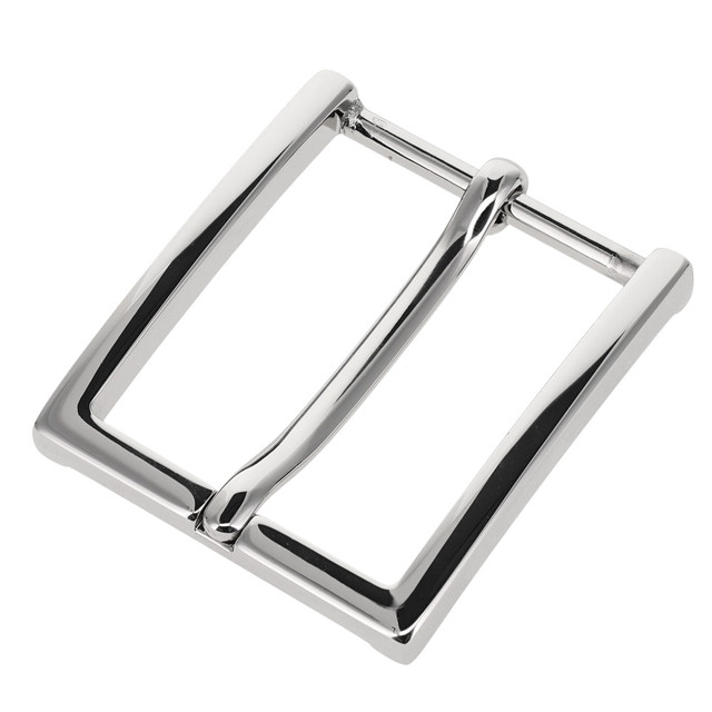 B8793 Nickel Plate, Heel Bar Dress Buckle, Solid Brass-LL, Multiple Sizes