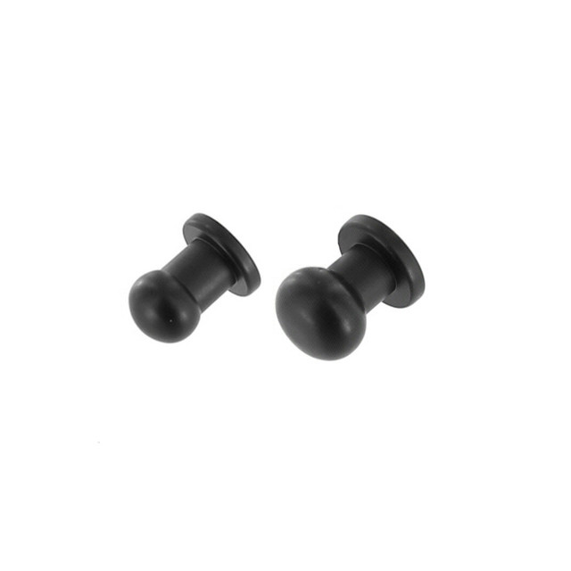 Collar Button, PVD Black Matte, Solid Brass-LL, Multiple Sizes ***Requires the back post B-1414, sold separately***