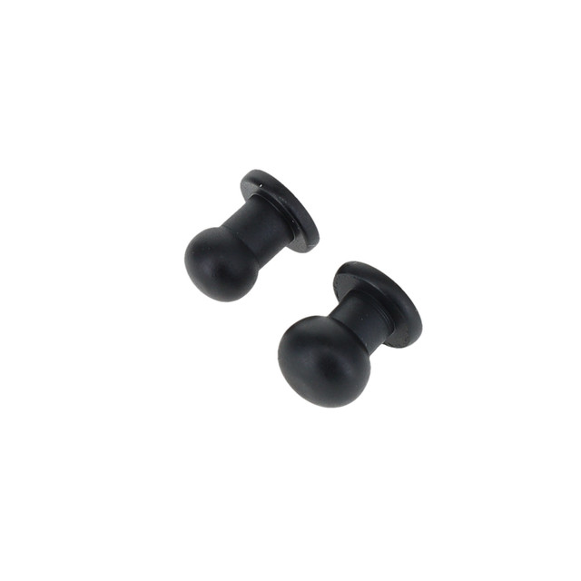 Collar Button, PVD Black Matte, Solid Brass-LL, Multiple Sizes ***Requires the back post B-1414, sold separately***