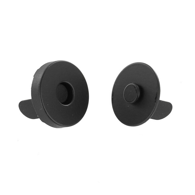 Round Magnetic Snap, Black Matte