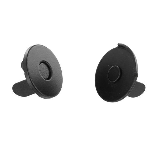 Round Magnetic Snap *w/ Lip*, Black Matte