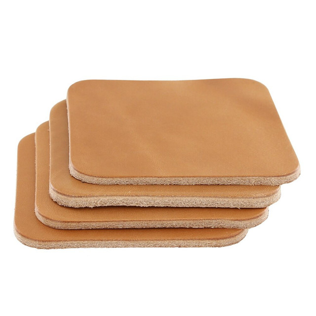Leather Coasters, Wickett & Craig Traditional Harness, 4" Circle, Russet B Grade (250pc set)
