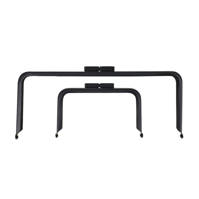 Metal Purse Frame, Square, Black Matte