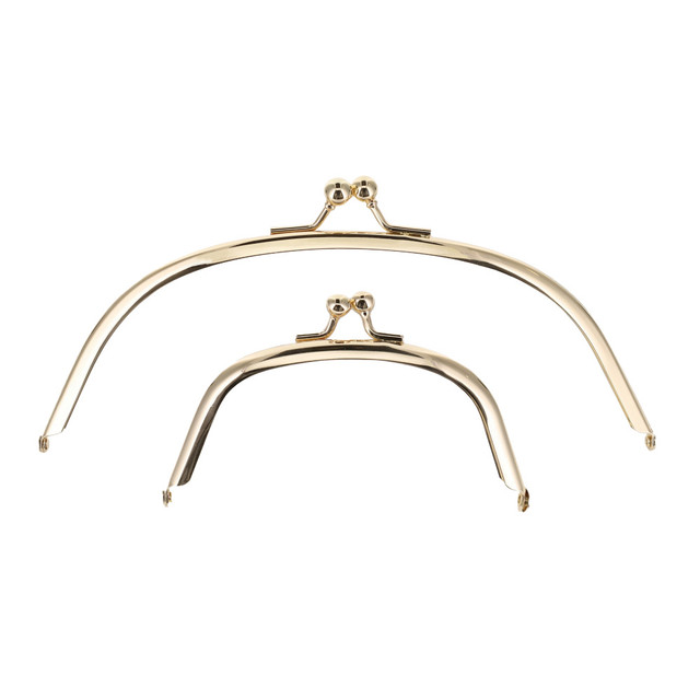 Metal Purse Frame, Round, Antique Brass