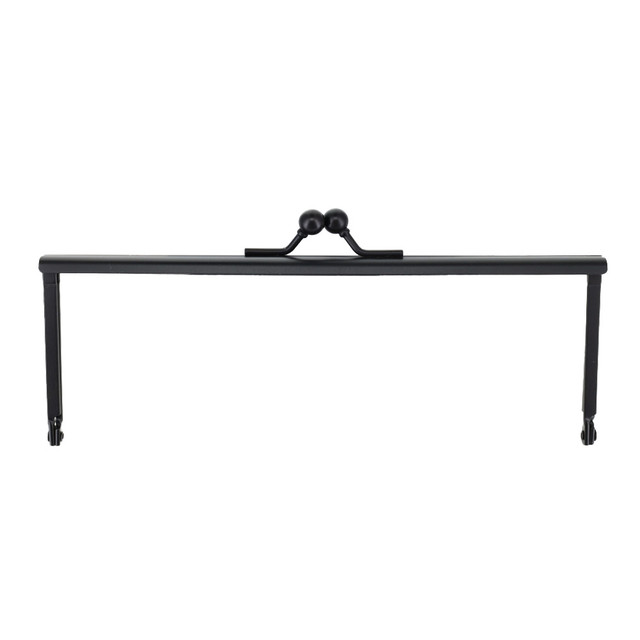 Metal Purse Frame, Square w/ Covered Legs, Black Matte