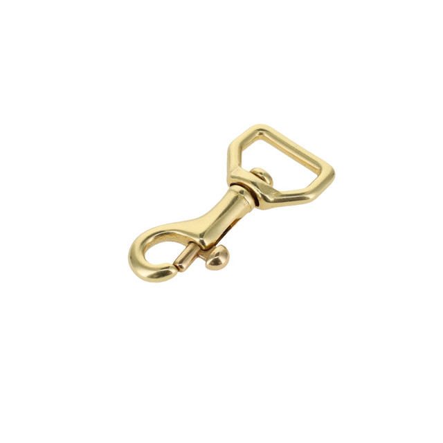 45 1/2" Natural Brass, Swivel Bolt Snap, Solid Brass-LL