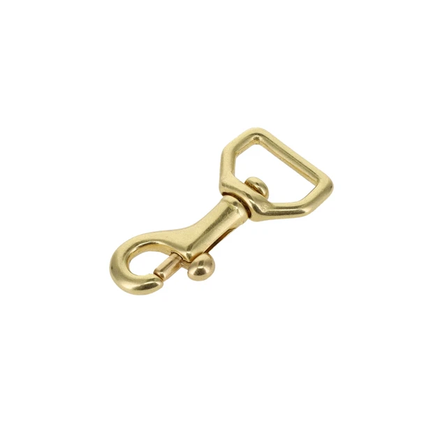 45 1/2" Natural Brass, Swivel Bolt Snap, Solid Brass-LL