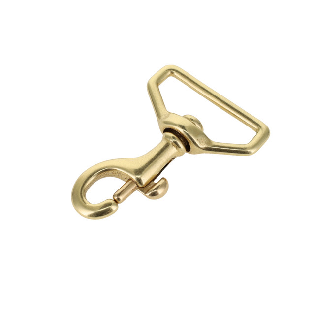 59 1" Natural Brass, Swivel Bolt Snap, Solid Brass-LL