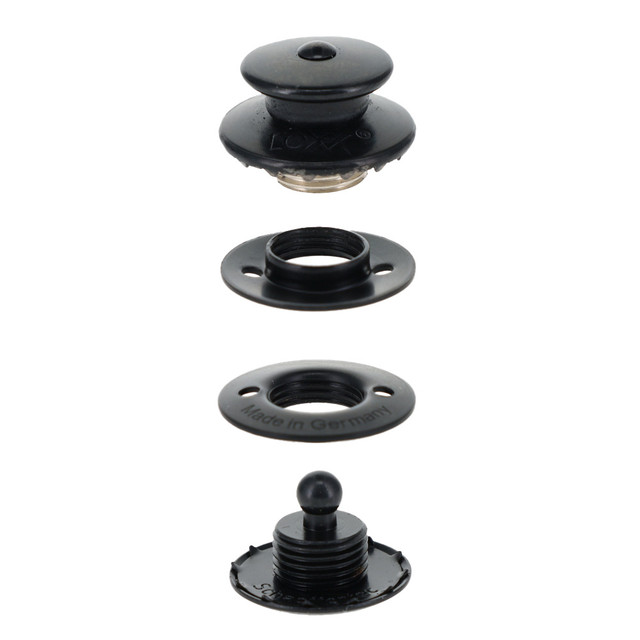 LOXX® Fastener Set, Black Plate, Solid Brass 
