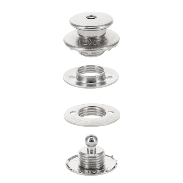 LOXX® Fastener Set, Nickel Plate, Solid Brass 