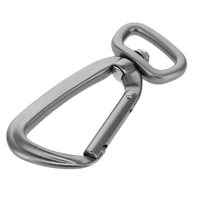 C5800 Gun Metal, Non Lock Swivel Carabiner, Aluminum
