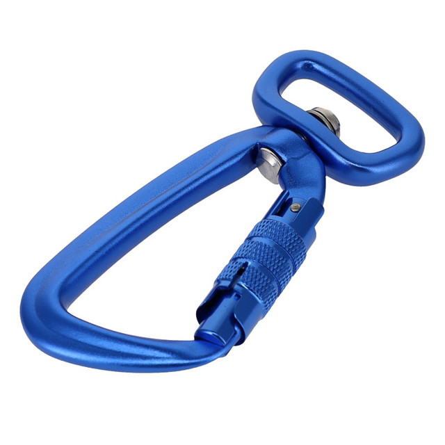 C5820 Blue, Twist Lock Swivel Carabiner, Aluminum