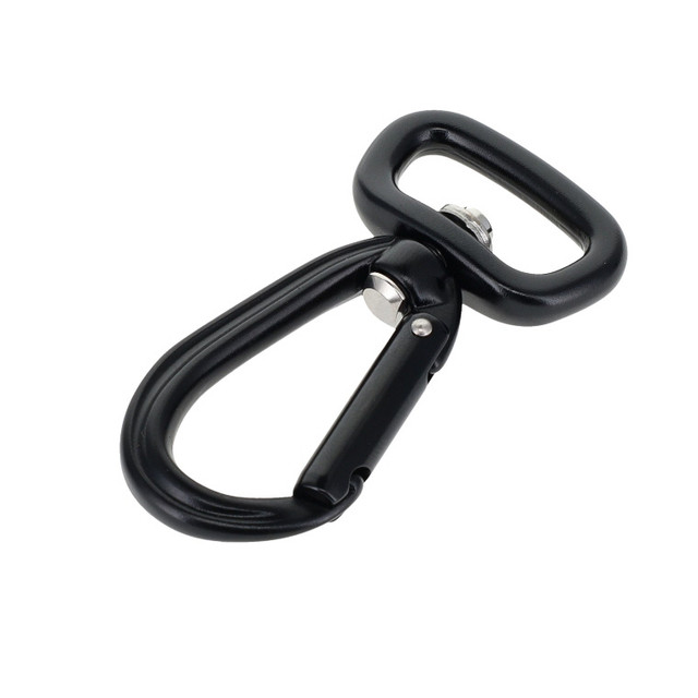 C5830 Black, Non Lock Swivel Carabiner, Aluminum