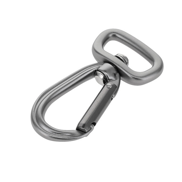 C5830 Gun Metal, Non Lock Swivel Carabiner, Aluminum