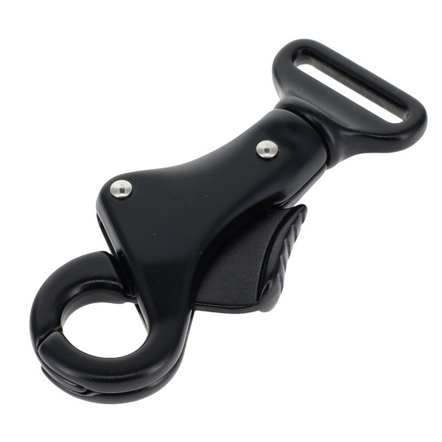 C5850 Black, Thumb Press Swivel Snap, Aluminum