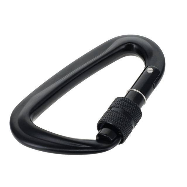 C5970 Black, Screw Lock Carabiner, Aluminum