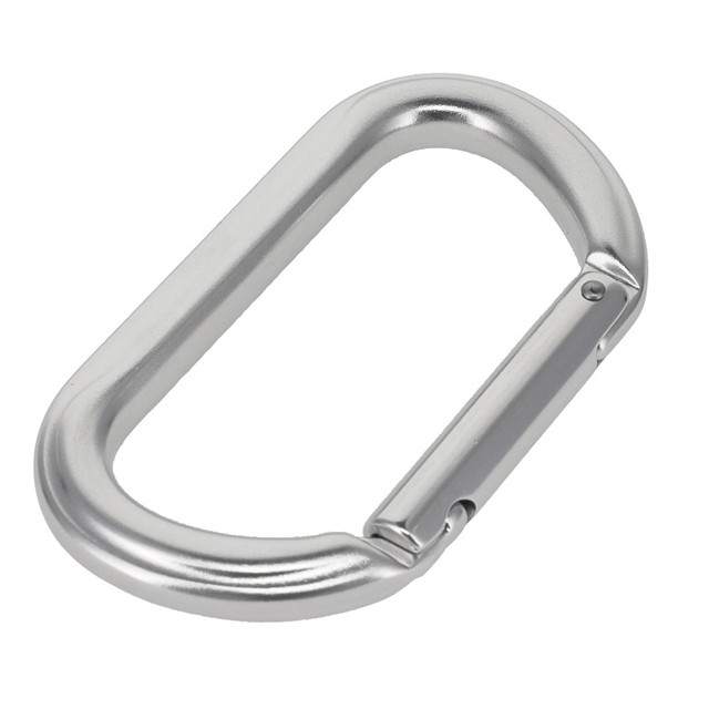 C5990 Silver Semi-Matte, Non Lock Carabiner, Aluminum