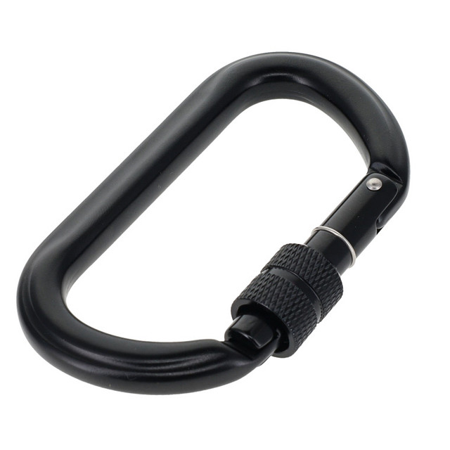 C6000 Black, Screw Lock Carabiner, Aluminum