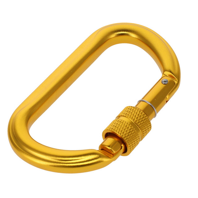 C6000 Gold Semi-Matte, Screw Lock Carabiner, Aluminum