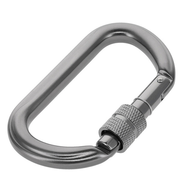 C6000 Gun Metal, Screw Lock Carabiner, Aluminum