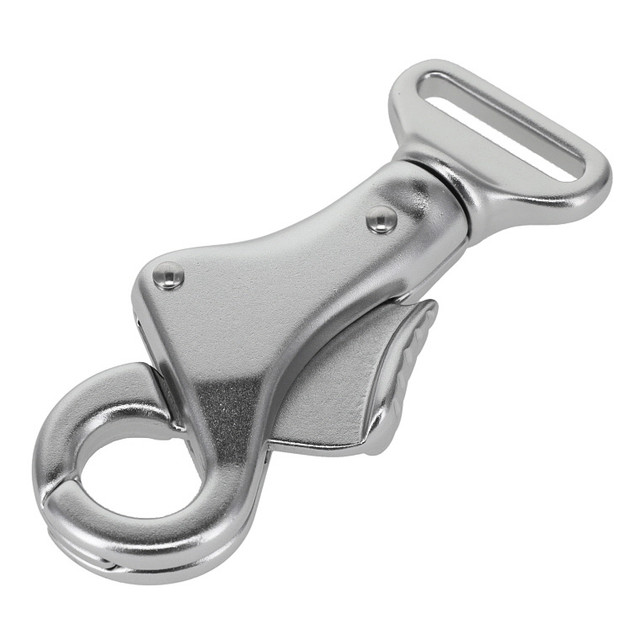 C5850 Silver Semi-Matte, Thumb Press Swivel Snap, Aluminum