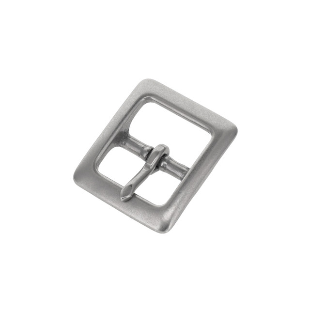 4429 7/8" Nickel Matte, Center Bar Buckle, Solid Brass-LL