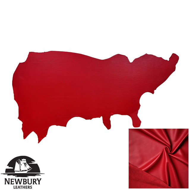Newbury Leathers, Italian Nappa, Side, Red