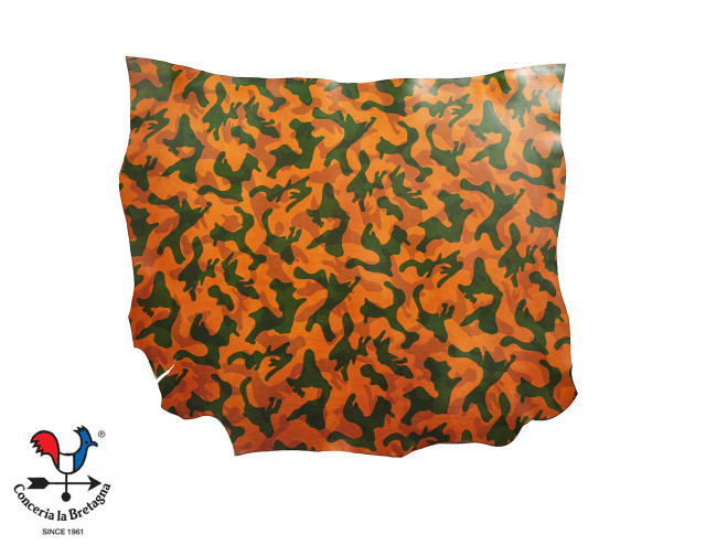 La Bretagna Leather, Camouflage, Large Print Camo, Double Shoulder, Jungle