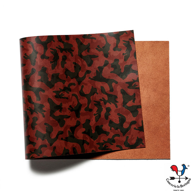 La Bretagna Leather, Camouflage, Small Print Camo, Panel, Badlands