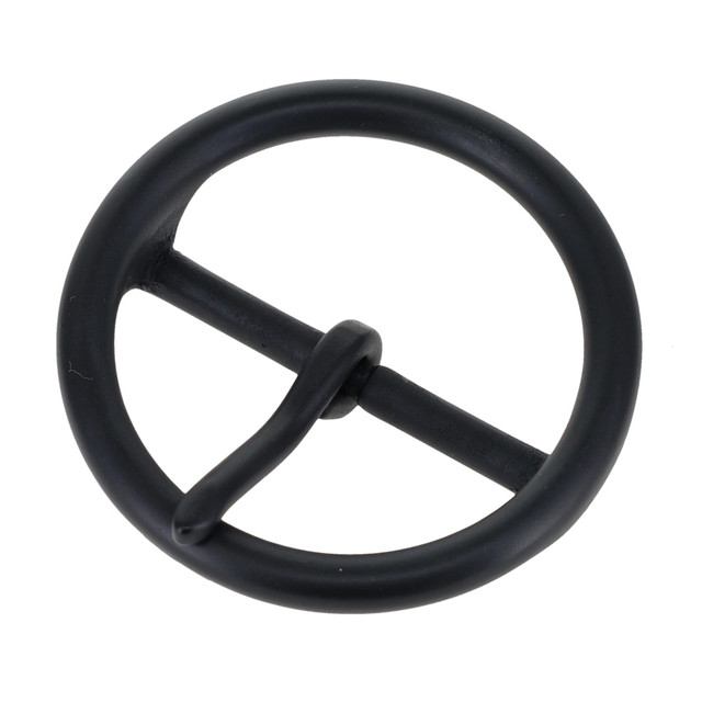 B9779 1 1/2" PVD Black Matte, O-Ring Center Bar Buckle, Solid Brass-LL