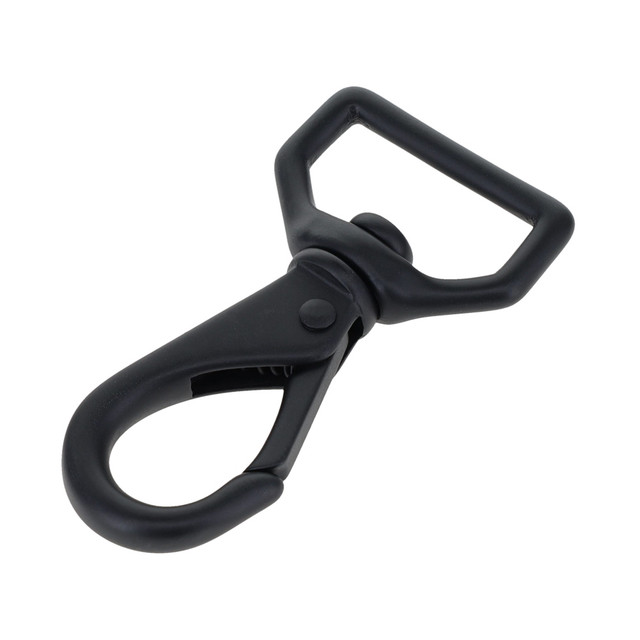 240 1" PVD Black Matte, Swivel Lever Snap, Solid Brass-LL