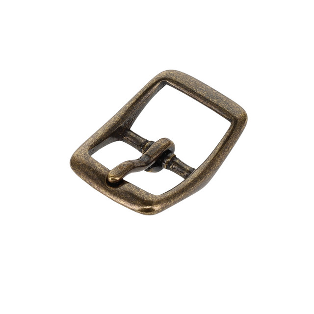 145 Antique Brass, Center Bar Buckle, Solid Brass-LL, Multiple Sizes