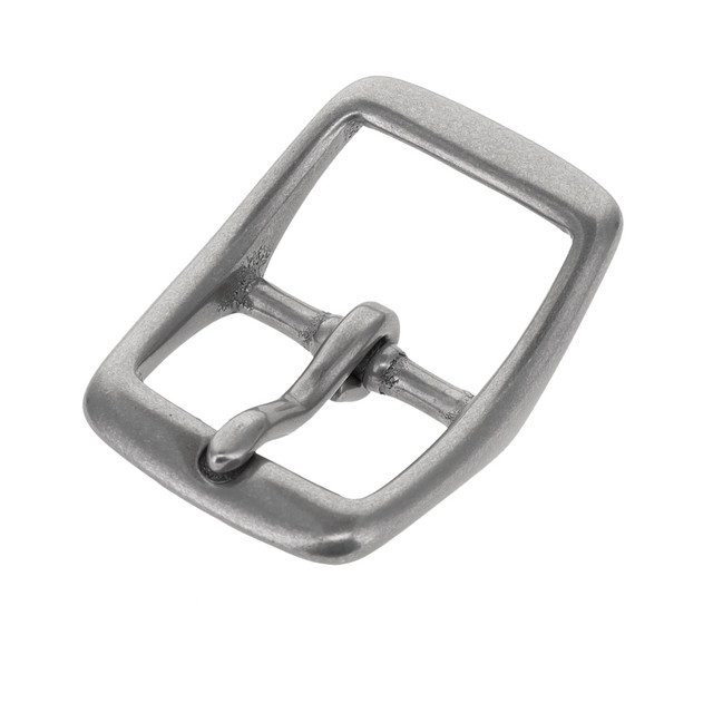 145 Nickel Matte, Center Bar Buckle, Solid Brass-LL, Multiple Sizes