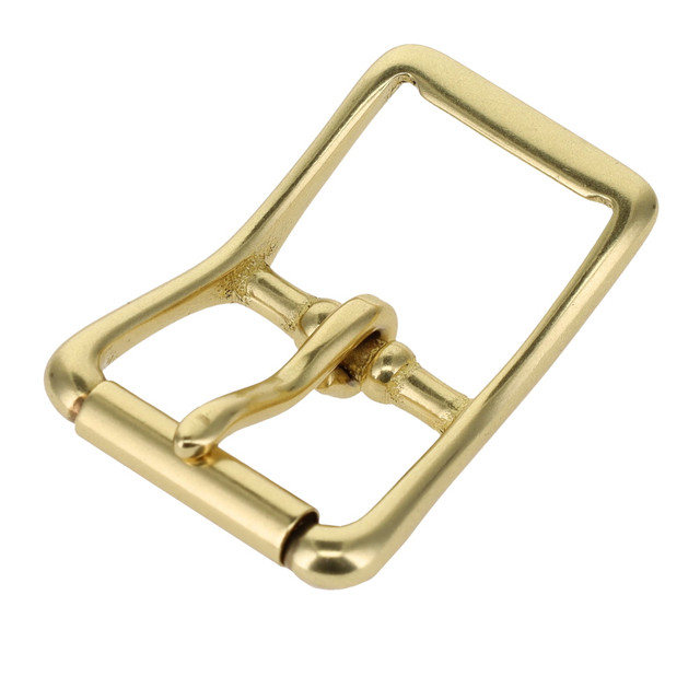150 Natural Brass, Center Bar Roller Buckle, Solid Brass-LL, Multiple Sizes