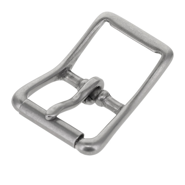 150 Nickel Matte, Center Bar Roller Buckle, Solid Brass-LL, Multiple Sizes