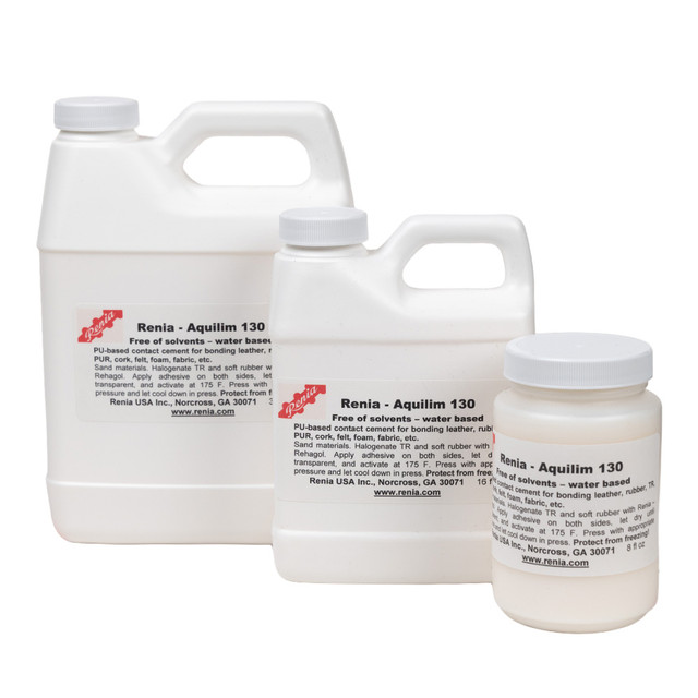Renia, Aquilim 130 - Polyurethane-Dispersion (Water Based Contact Adhesive), Multiple Sizes