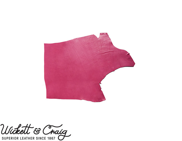 Wickett & Craig English Bridle Leather, Shoulder, Pink