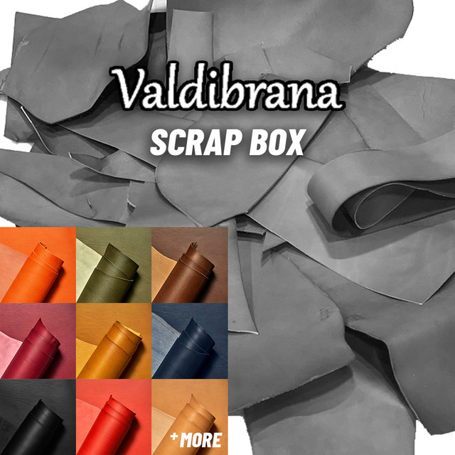 Valdibrana Conceria Leather Scrap, 5lbs Box