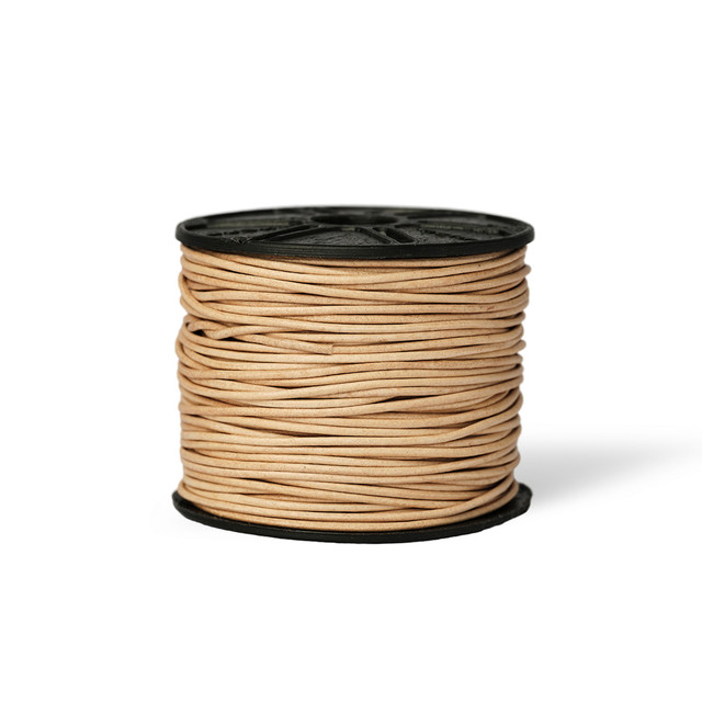 Leather Cord, Round, Natural