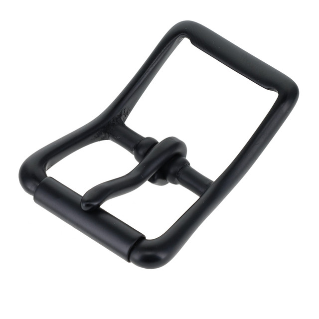 150 PVD Black Matte, Center Bar Roller Buckle, Solid Brass-LL