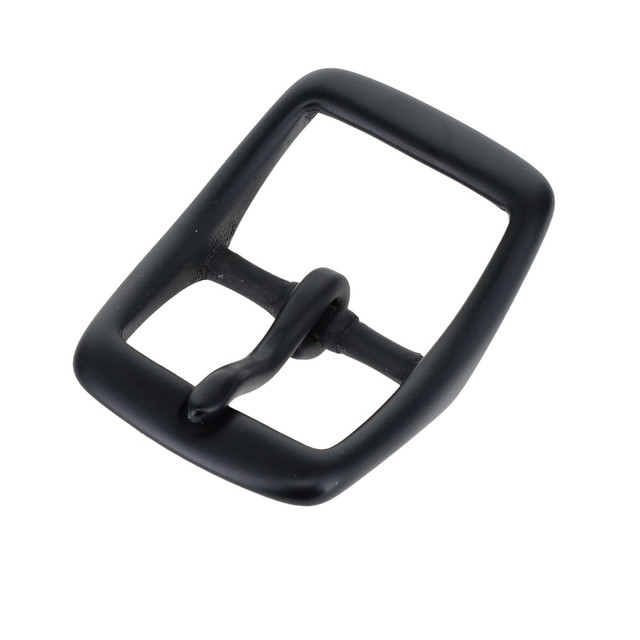 145 PVD Black Matte, Center Bar Buckle, Solid Brass-LL