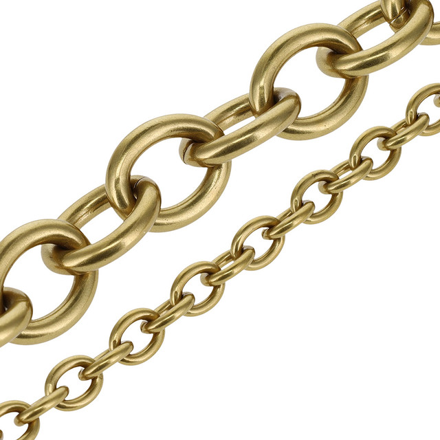 B8830 Dull Brass, Oval Chain, Solid Brass-LL (36" length)