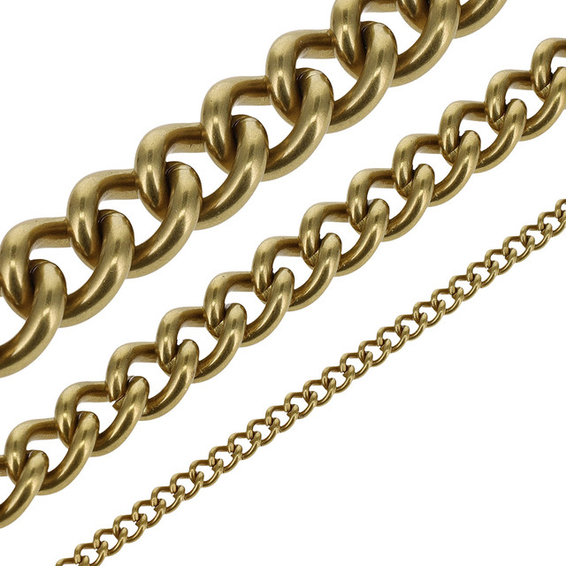 B8835 Dull Brass, Round Chain, Solid Brass-LL (36" length)