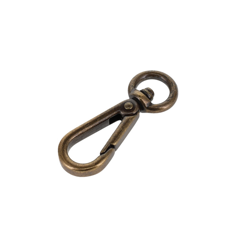 4000N 3/8" Antique Brass, Swivel Lever Snap, Solid Brass