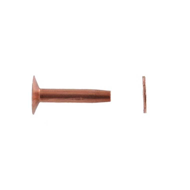 Weaver Leather 77-3020 Copper Rivets & Burrs, 12-Pieces